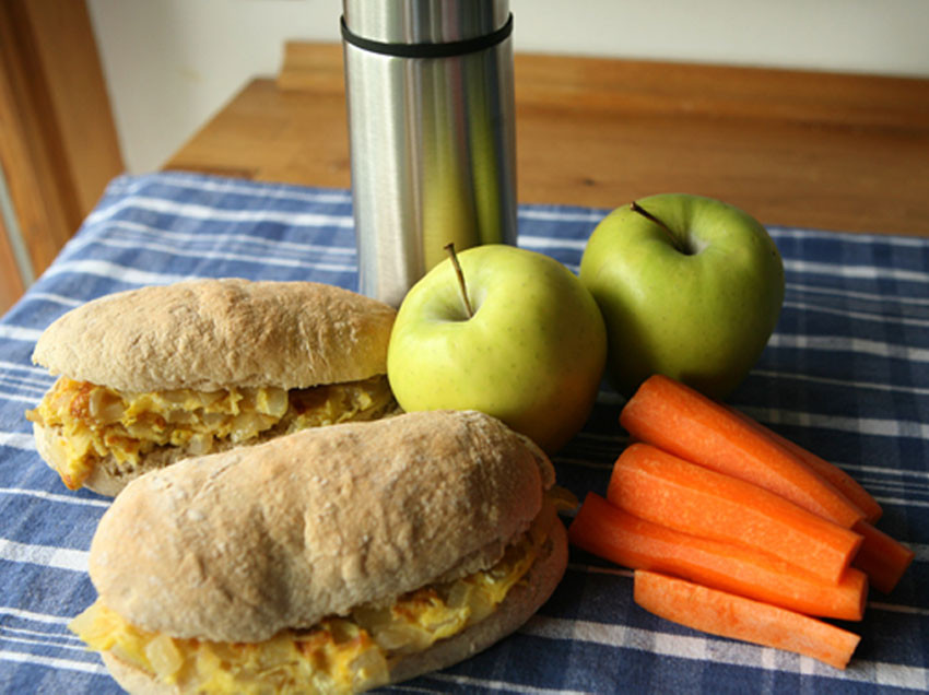 Egg and Onion Sandwich