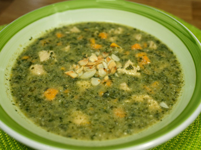 Chicken Almond and Sweet Potato Soup
