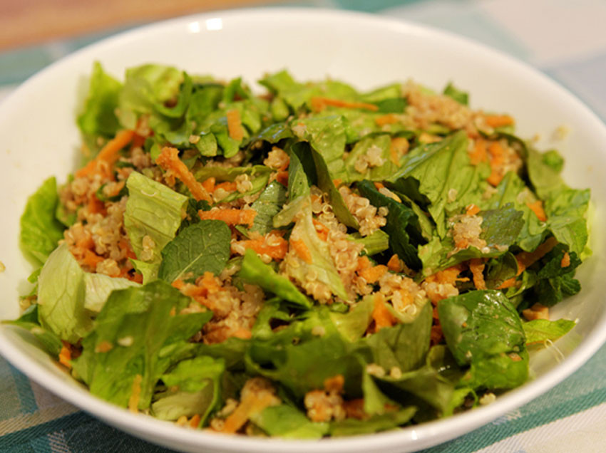 Spring Roll Salad with Quinoa, Mint and Basil